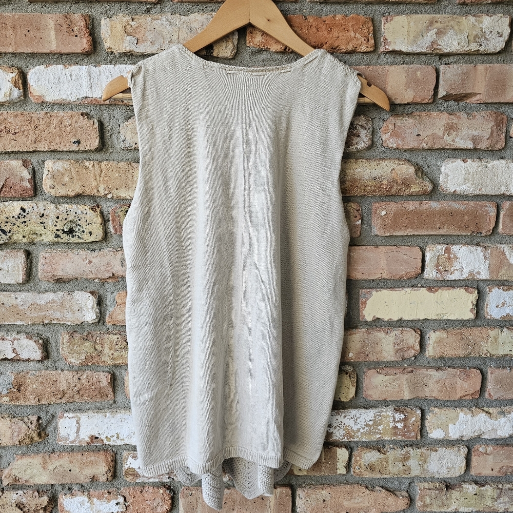 Sahalie Crochet Pattern Cotton/Ramie Sleeveless Top - Picture 14 of 16